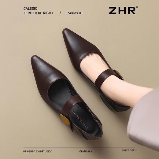 ZHR则则尖头玛丽珍鞋2025新款气质爆款法式单鞋高级女鞋一鞋两穿 商品图9