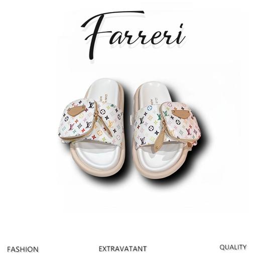 驴家 白三彩拖鞋 商品图0