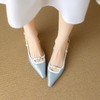 【预售5天】新款时尚拼色时装女鞋欧美风小方头低跟包头后空凉鞋DB&M6276 商品缩略图0