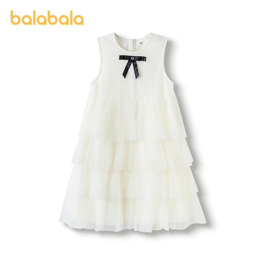 巴拉巴拉女童裙子儿童连衣裙2025新款夏装无袖网纱裙 商品图4