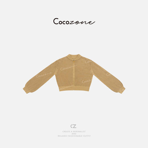 COCO ZONE 刘一一 【棉莱赛尔混纺】简约圆领镂空针织衫CD1A0613 商品图0