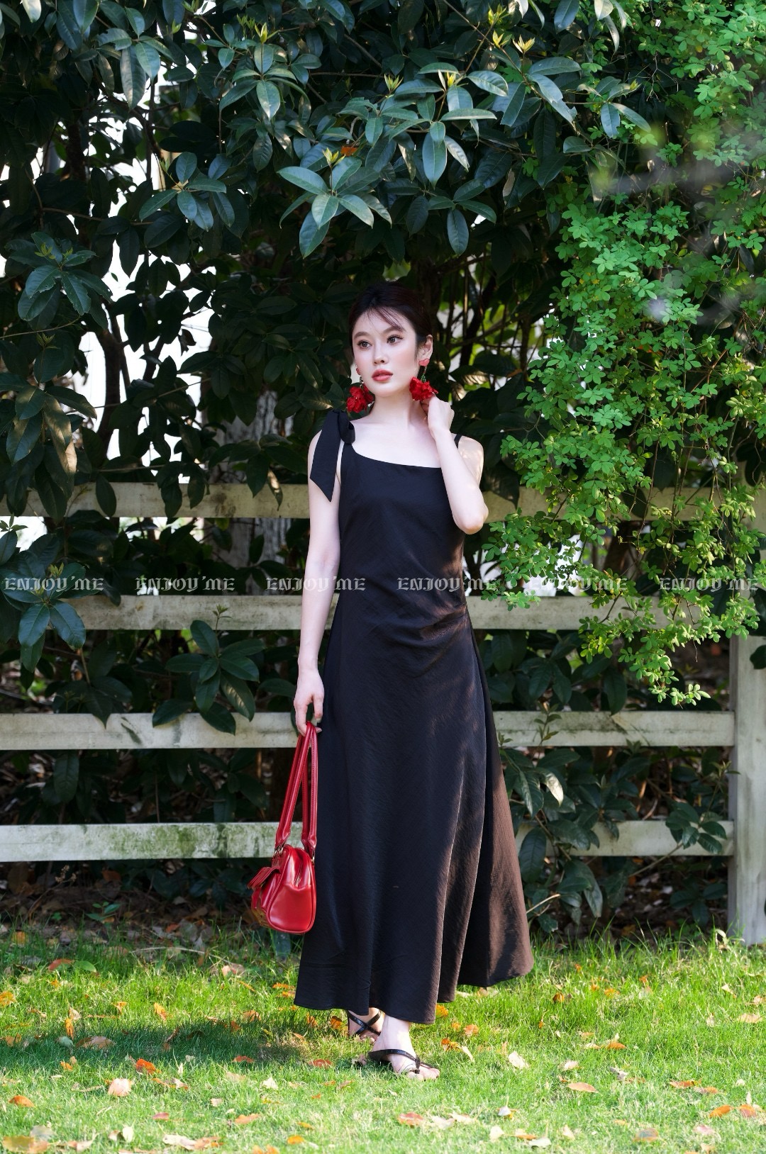 【门店同款】ENJOY春季“绮梦繁花”法式系带长裙 161912377