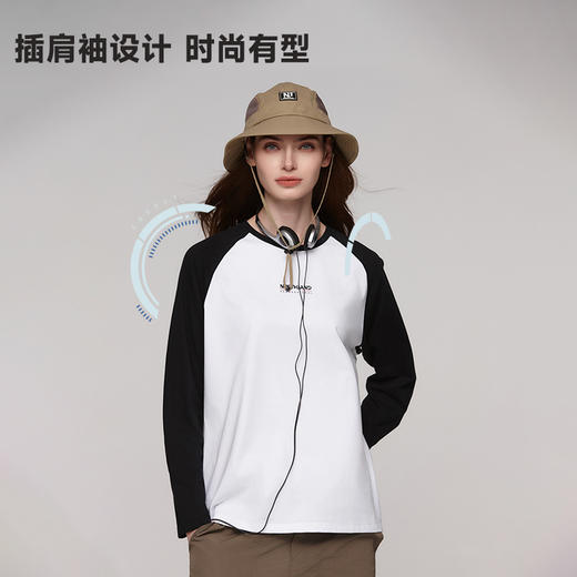 诺诗兰 特提斯女式长袖T恤  贴合身形，展现优雅线条。多尺码选择，满足不同身材需求，轻松应对日常通勤与休闲场合。  NTSET2217E 商品图3