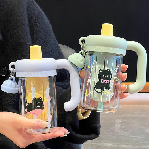 【内置茶仓！茶水分离】玻璃杯女生高颜值吸管水杯新款大容量便携茶水分离耐高温学生杯子ry，可拆卸式，全方位清洗。ry 商品图1