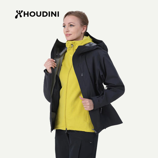 HOUDINI胡丁尼 Five toNine朝五晚九女户外春季防风防水单层冲锋衣810021 商品图3