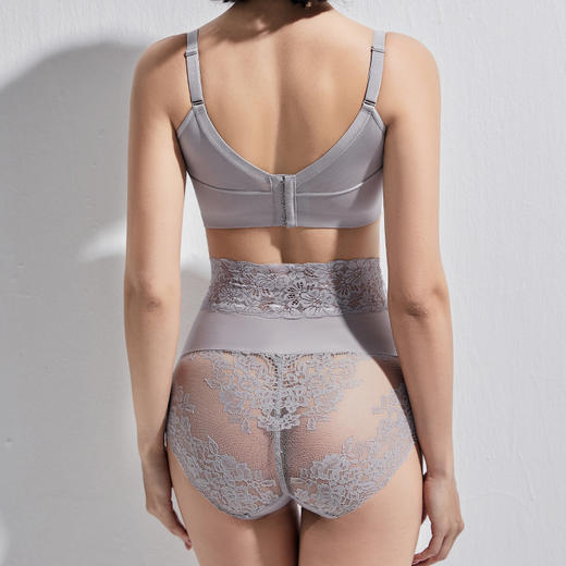 CB | 蝶语轻塑灰色薄杯短文胸&高腰美臀小裤 商品图3