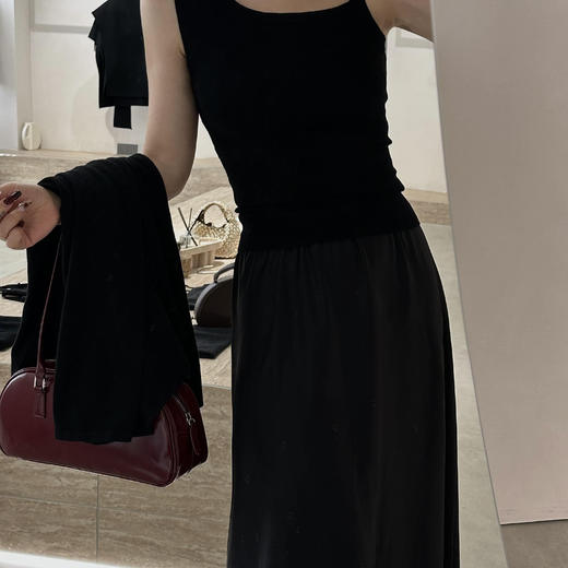 洛诗琳20923夏季新款设计感不规则时尚蚕丝混纺吊带背心女5259 商品图1