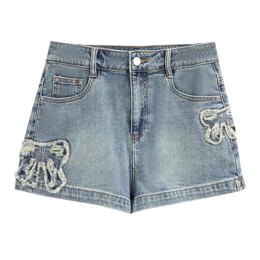 IEF/爱依服2025夏季 美式甜酷个性辣妹气质设计感百搭牛仔短裤N41977- 商品图5