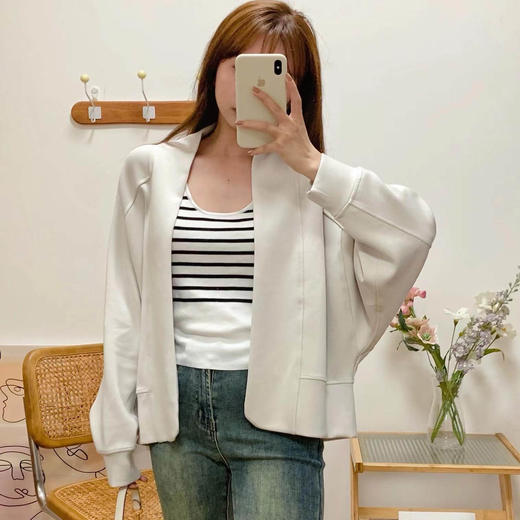 洛诗琳21112春季新款四面弹宽松遮肉垂感外套女231 商品图0