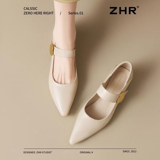 ZHR则则尖头玛丽珍鞋2025新款气质爆款法式单鞋高级女鞋一鞋两穿 商品图1
