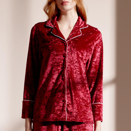 CB | 红丝绒长袖长裤家居服 商品图2