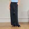 OLrain欧芮儿抽绳慵懒松弛感直筒裤女夏季2025新款高腰阔腿西装裤 商品缩略图3