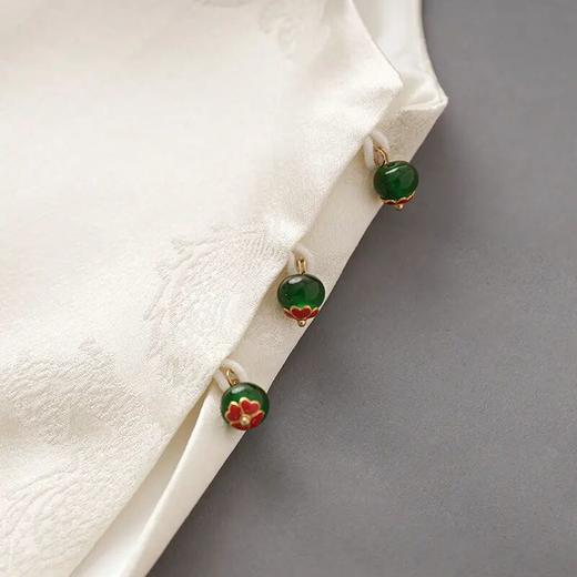 【高货wl】全新升级【铂金会员330/天猫449/差价119】(12008) 洛诗琳新中式禅意别致高级感上衣女春提花真丝马甲外套 商品图3