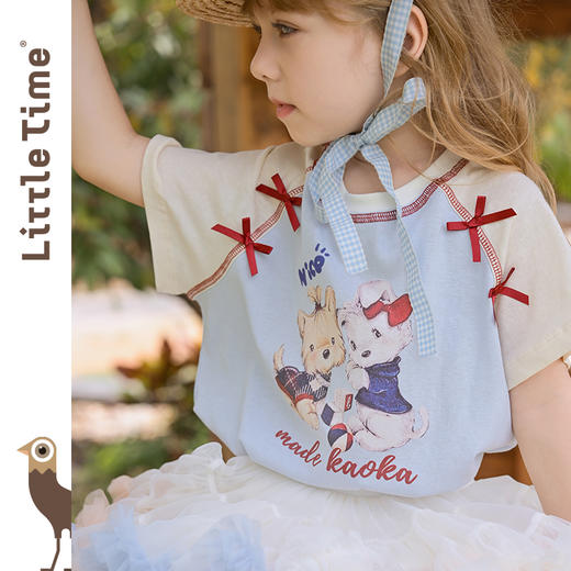 Little time女童半身裙夏季2025新款儿童洋气时尚冰淇淋百搭裙子 商品图1