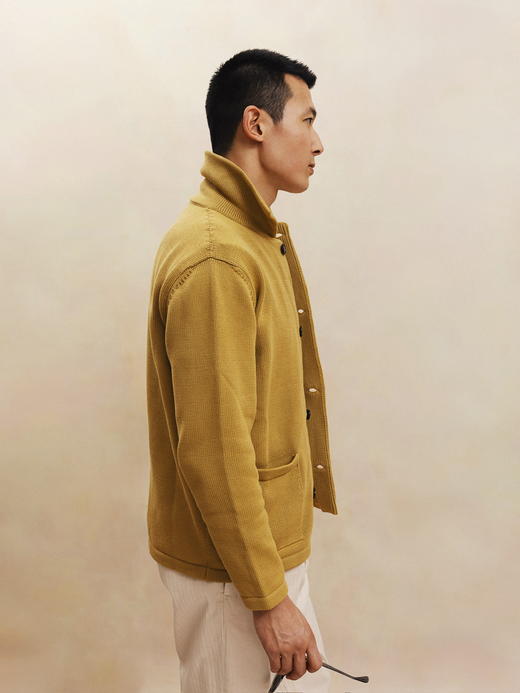 Fortela 黄绿色针织开衫夹克 商品图1