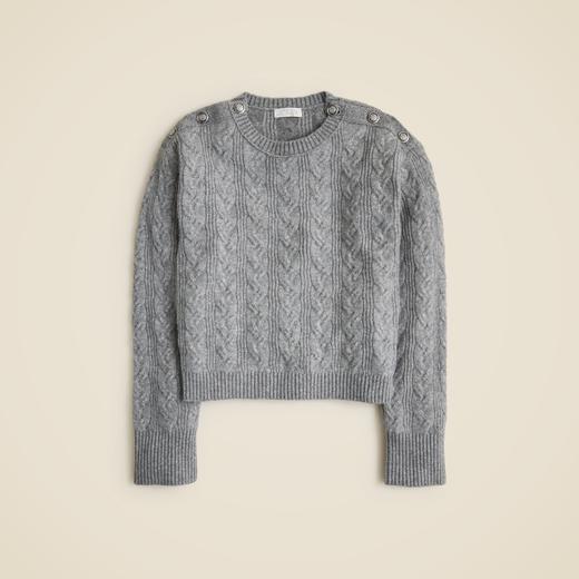 好折！Jcrew 超柔软纱线纽扣粗针织毛衣 商品图1
