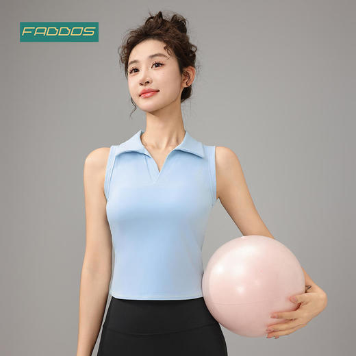 梵蒂欧（FADDOS）20205新款小POLO领瑜伽背心（固定杯）F2023761 商品图1