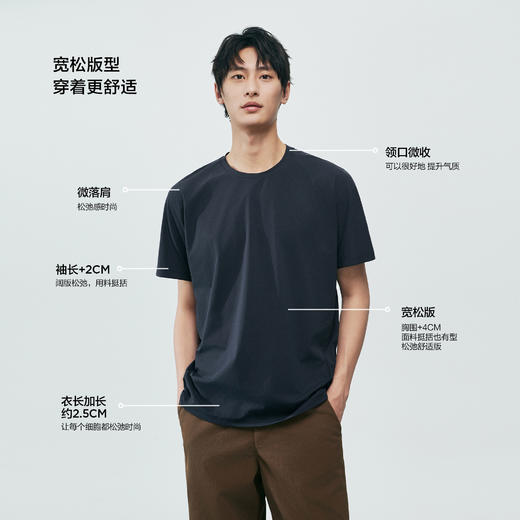 棉仓363801022-微肌理棉感吸湿快干微宽松短袖T恤 商品图1
