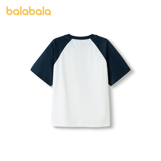 巴拉巴拉儿童短袖t恤2025款夏男童上衣舒适纯棉撞色 商品图2