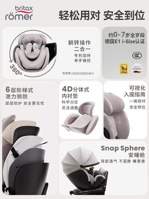 Britax Romer宝得适 成长骑士Air LUX 儿童安全座椅宝宝isize通风 0-7岁 商品图1