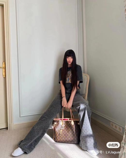 D040817时尚百搭满印老花单肩中号购物袋 商品图2