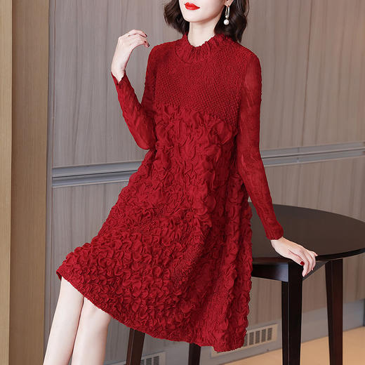 高端刺绣中老年妈妈装小个子大码女装裙子HR-XLS1061 商品图1