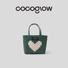 cocoglow 爱心系列/Icecream系列手提包手工工艺编织菜篮子中号 商品缩略图0