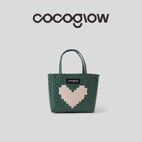 cocoglow 爱心系列/Icecream系列手提包手工工艺编织菜篮子中号