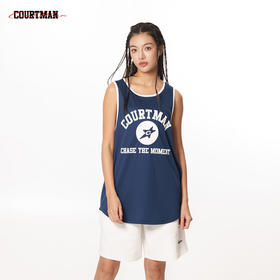 COURTMAN野球帝美式复古篮球背心训练跑步健身打球运动背心外穿