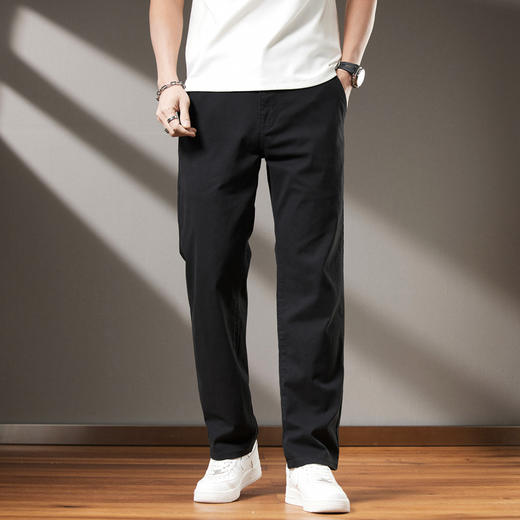【加长款】【DQ】大依优型大码男装加长版休闲裤简约宽松百搭弹力直筒长裤男士夏季 商品图0