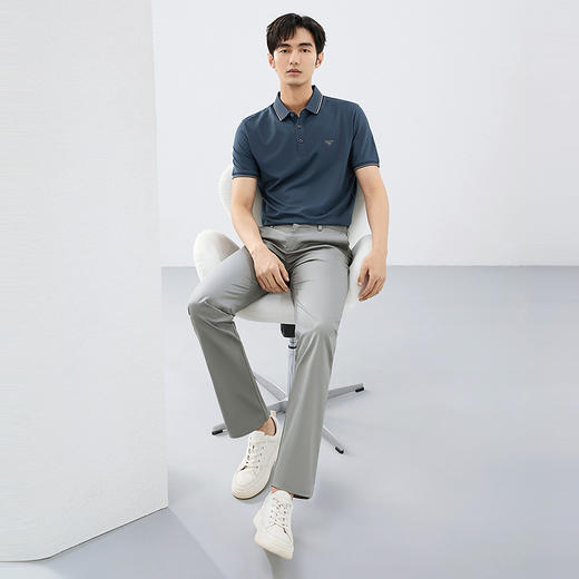 【7A抗菌2A防螨】柒牌polo衫男短袖2025夏季新品商务百搭翻领T恤128T71500 商品图3