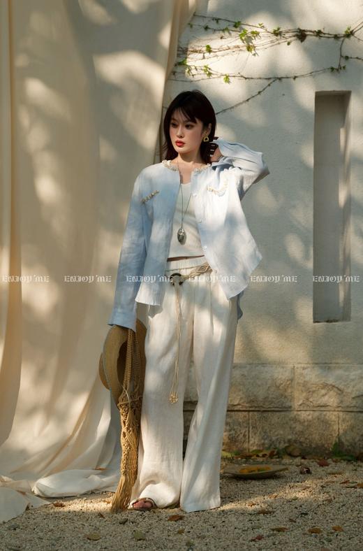 【门店同款】ENJOY夏季松弛麻料长裤 162296932 商品图2