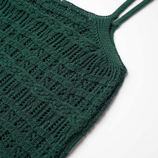 ROMI STUDIO “率性而为” 100%高捻棉7针挑孔针织吊带背心422A7006 商品图2