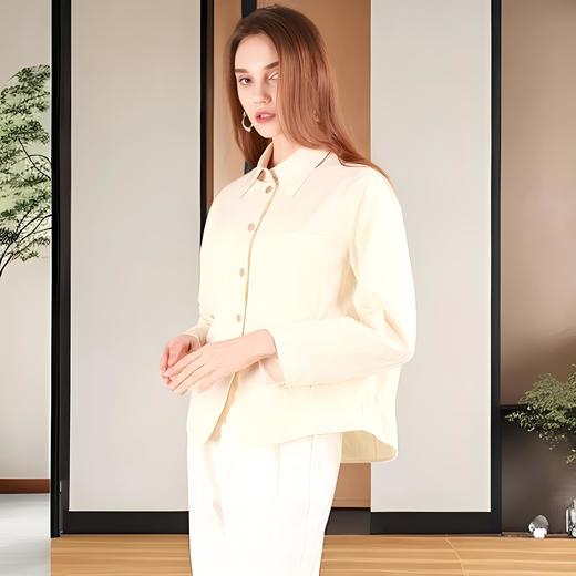 洛诗琳20259春季新款老钱风正肩显瘦圆领短款外套女710 商品图2