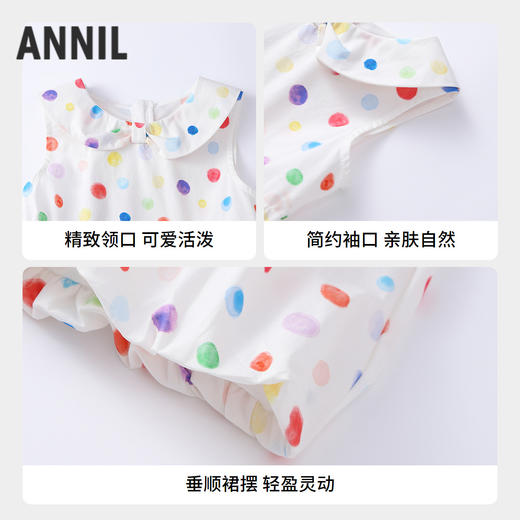 【实体店同款】女童无袖梭织连衣裙夏季新款安奈儿童装XG523683 商品图2