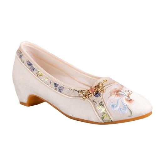 【妙佳】老北京布鞋中跟旗袍鞋舞蹈鞋绣花鞋女YX 商品图4