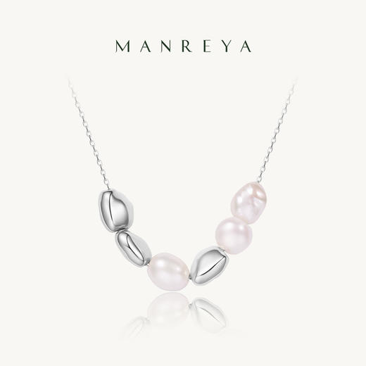 优选丨Manreya玛芮雅“金豆”淡水珍珠耳环/耳夹/项链(金色款/银色款) 商品图7