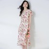 【高货sh】全新升级【铂金会员220/天猫299/差价79】(91412) 洛诗琳天丝印花茶歇裙25法式优雅V领气质收腰鸢尾花连衣裙 商品缩略图2