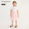 TeenieWeenie Kids小熊童装夏季女宝宝拼接网纱T恤连衣裙T0OM256448N 商品缩略图0