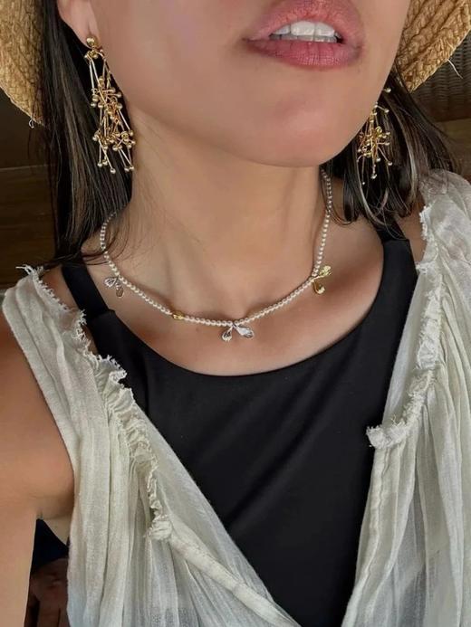 董洁同款Wens新叶果实珍珠项链3mm施华洛世奇珍珠 商品图1