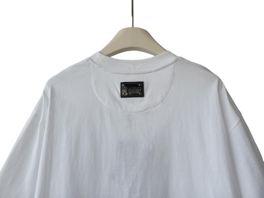 中性款贴布LOGO刺绣纯棉圆领短袖T恤 商品图2