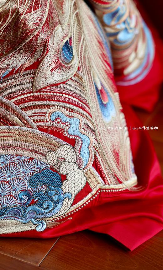 【高端婚庆】龙翔凤瑞w奢华重工刺绣100支新疆长绒棉婚礼四件套十件套 商品图7