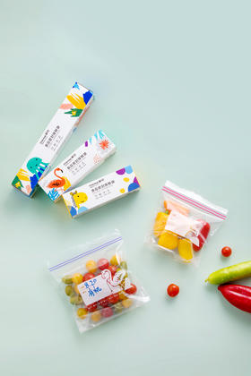 茶花密封袋990089/990090/990091 收纳自封袋组合70只*（颜色随机）