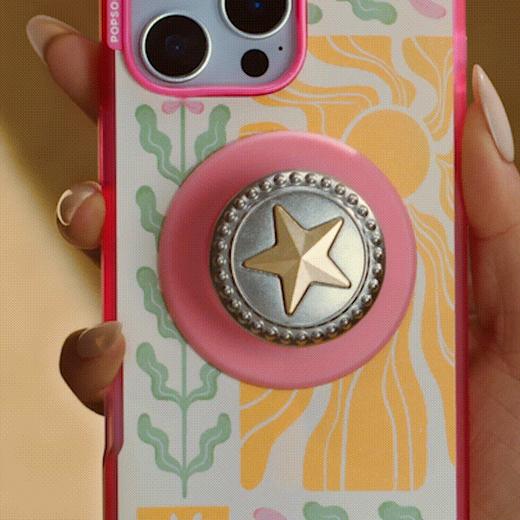 【绿洲物语】璀璨星·MagSafe圆啪嗒 MAGSAFE磁吸手机气囊支架 Round圆啪嗒系列 粉色 日月星 商品图2