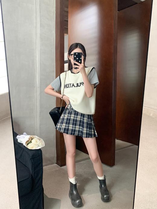 【129元任选2件】现货！蓝格子半身裙 商品图10