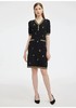 S1M1马天奴 黑色刺绣针织裙V领连衣裙MRS101SWB0 商品缩略图2