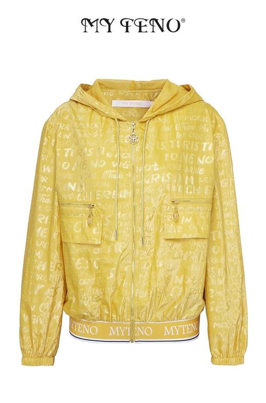 马天奴 连帽拉链印花气质外套MRS158JKO0 商品图0