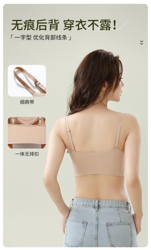 ✨超隐形无痕🎇上身直接隐形☺夏日尴尬通通消失😛【诗慕小姐无痕粉底液美背内衣1889款】 ✅丝滑无痕面料，细腻透气还隐形 ✅无痕软胶托片，稳稳承托防下垂  商品图3