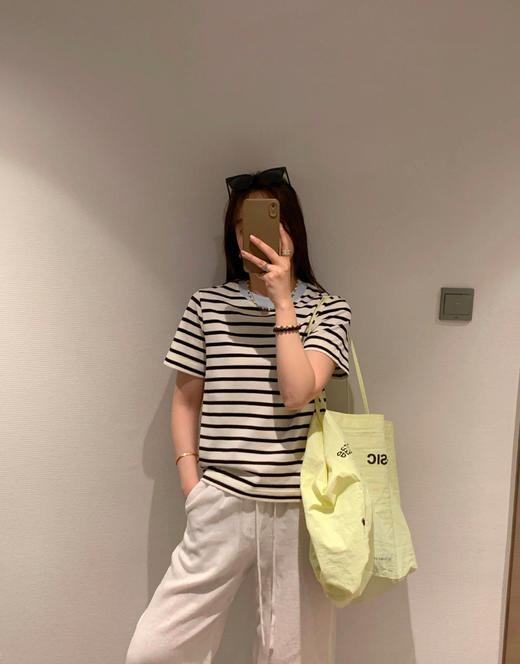 直发 C*S撞色32支纱高端色织短袖 100%长绒棉 商品图0