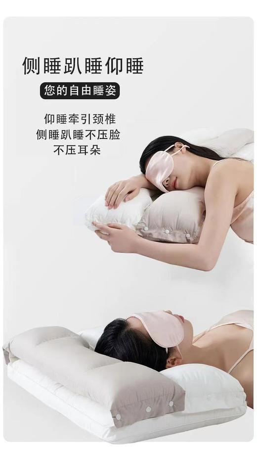 罗Y浩推荐‼️颈椎不舒服的克星来了【德国🇩🇪MONZECIKOIMS拆卸式美容护脊止鼾枕】✅可拆三分体和科学分区设计，顺应人体工学 ✅双向可枕，适应多种睡姿，且侧睡、趴睡时不压脸和耳朵 商品图2